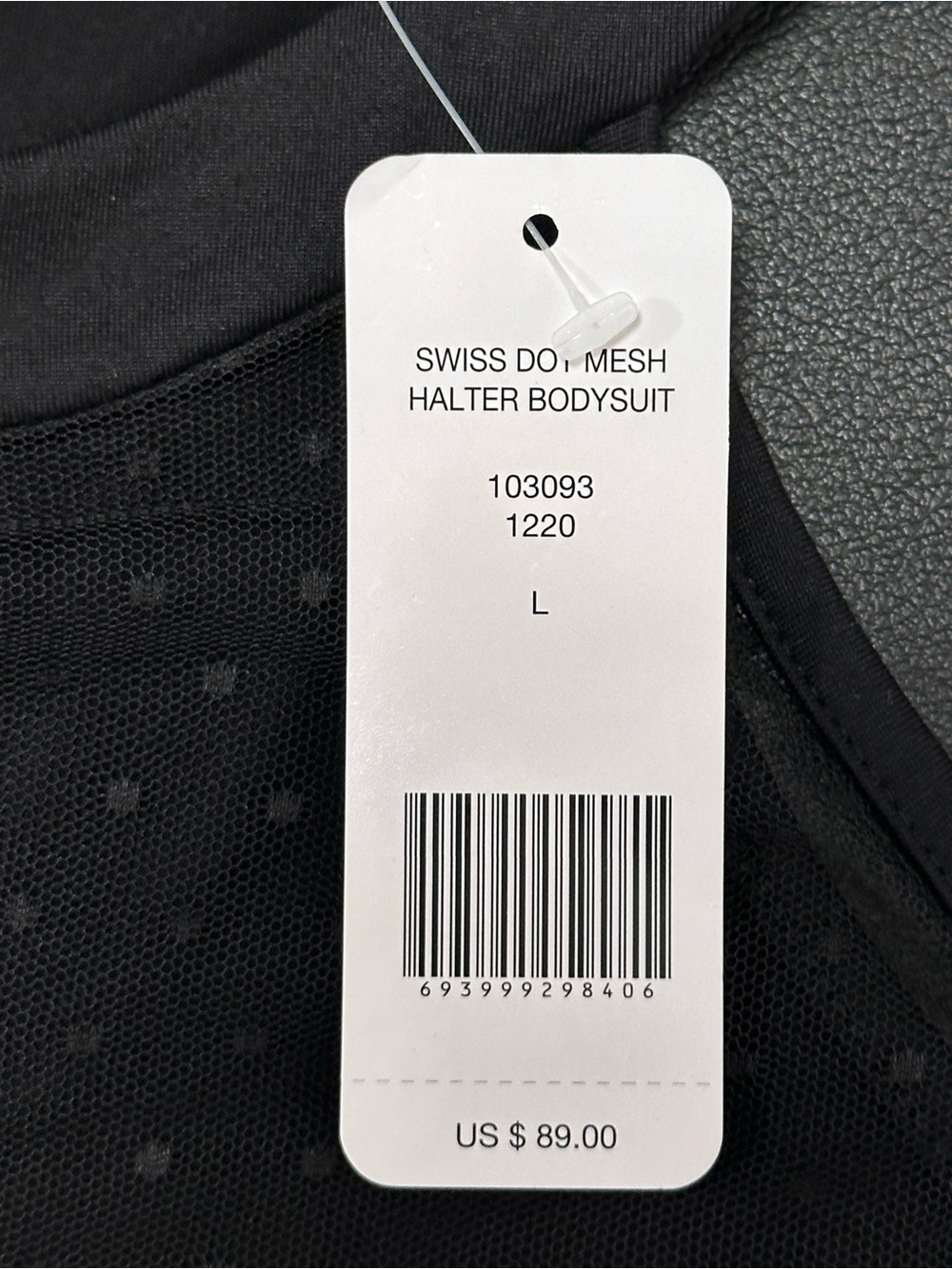🔥 Bebe Swiss Dot Mesh Halter Bodysuit L ✨ - Picture 3 of 8